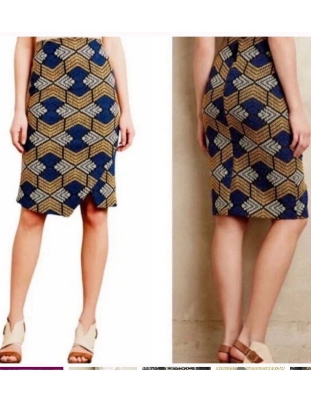 Maeve Anthropologie Kanara asymmetrical pencil skirt Women’s 2p
